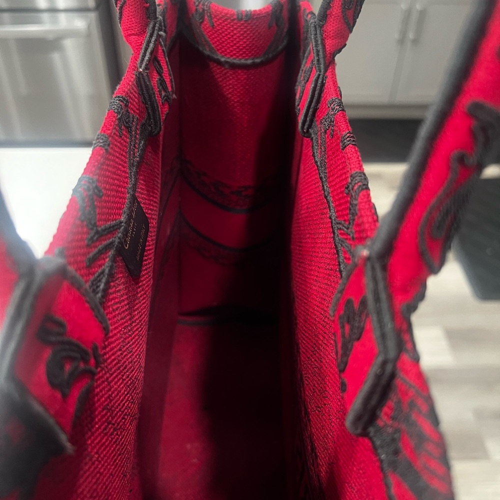Dior Red and Black Book Tote - Picture 5 of 6